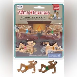 Bachelorette wine glass men- wine charmers